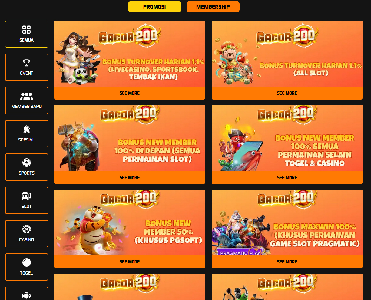 Daftar promo dan bonus terbaru untuk pemain